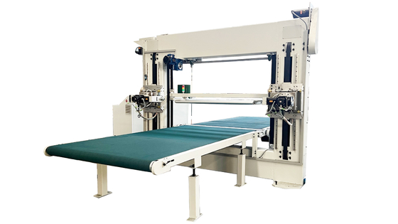 Máquina de corte horizontal do CNC da esponja da espuma do plutônio do cortador duplo automático da lâmina