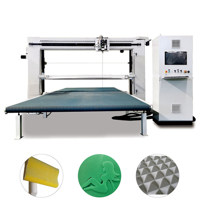 Máquina de corte de espuma de lâmina dupla oscilante CNC para corte de forma de esponja flexível e macia